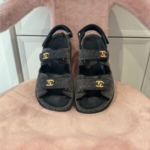 ⭐️ Chanel Black/Grey Dad Sandals ⭐️